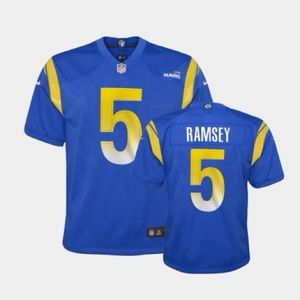 Los Angeles Rams Jalen Ramsey Game Jersey, adult med, NWT